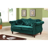 Living Room Set Classic Nailhead Chesterfield 2 Piece Living Room Sofa Set