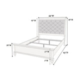 Bedroom Set California King Size Bed 2x Nightstands Tufted Headboard Furniture