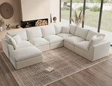 Oversized Modular Sectional Sofa,Cloud Couch Deep Seat Sofa Sectional Couches for Living Room