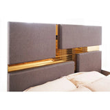 modern elegance Tufted Upholstery Bedroom set made with Wood, Includes Bed, Nightstand, Dresser with Mirror