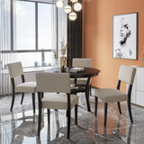 1 Classic Dining Table & 4x Side Chairs,Round Table, Chair