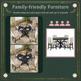 Style Dining Table Set with Extendable Table and 4 Upholstered Chairs for Dining Room