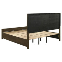 Rustic Golden Brown Eastern King Storage Bed with Drawers