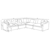 Ivory 5-Piece Modular Sectional Sofa
