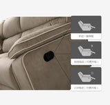 Manual / Electric Recliner Fabric Sofa Set for Living Room Furniture L Shape Cloth Couch Canape Sofa