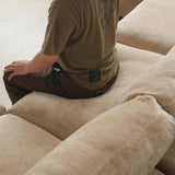Sectional Sofas Modern Cloud Couch Chenille L-shaped Modular Sectional Sofa for Living Room 3 Seats Couch