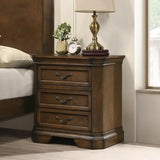 Wooden Panel Bed Set with Dresser, Mirror & Nightstands