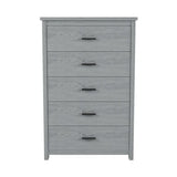 4-Pieces Bedroom Sets Queen Size Vintage Wooden Bed Frame with 2 Nightstands and 1 Dresser