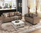 Sectional Sofa Set Convertible Loveseat and Chaise Couch Sleeper with Storage Seats for Living Room