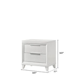 King Size Bed 2 Nightstands 3-Piece Set with Panel Bed and Upholstered LED Headboard