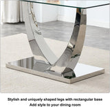 Glass Dining Table Set for 4,Modern Dining Room Table Set for 4, Kitchen Table