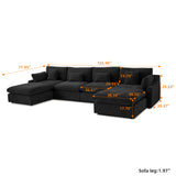 Modular Sectional Sofa for Living Room 160" Cloud Couch