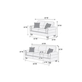 Living Room Furniture Black Bonded Leather 2pc Sofa Set