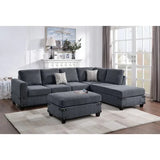sofa, modern minimalist living room furniture, with footstool