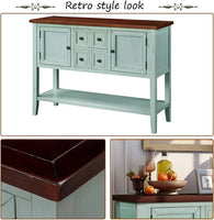 Console Sofa Table Sideboard with Storage Drawers Cabinets and Bottom Shelf for Living Room, Kitchen
