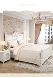 Style Double Bed Modern Elegant White Superking Bed King Size Bedroom Furniture Luxury