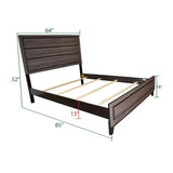 Bedroom Set Made with Wood in Gray Finish