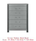 Bedroom Set - Silver Finish, Elegant & Stylish Design, Modern Bedroom Furniture Set