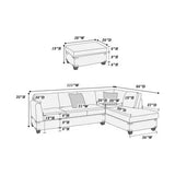 sofa, modern minimalist living room furniture, with footstool