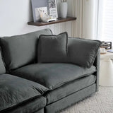 3 Piece Sofa Set with Arm Pillows and Toss Pillows , Sofa Set Include 2- Piece of Arm Chair and One 2-seat Sofa