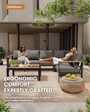 Aluminum Outdoor Patio Furniture Set 8 Seats, Outdoor Sectional Corner Sofa, Patio