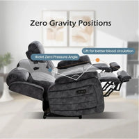 Power Reclining Living Room Set with Adjustable Headrest, Power Reclining Sofa and Loveseat Set with USB