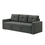 Fabric Upholstered Sleeper Sofa with Tufted Cushions