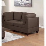 6pc Set Living Room Furniture , Loveseat Couch Black Coffee Linen Like Fabric