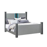 5PC Full Bedroom Set - Lorenzo Silver Collection, Stylish Furniture for Modern Homes