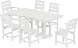 Lakeside Dining Set, Table and Chairs, 5-Piece, HDPE Outdoor Patio Furniture, Fade-Proof, Mahogany