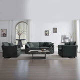 3 Piece Sofa Set with Arm Pillows and Toss Pillows , Sofa Set Include 2- Piece of Arm Chair and One 2-seat Sofa