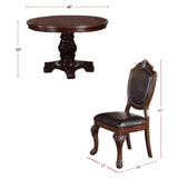 1 Classic Dining Table & 4x Side Chairs,Round Table, Chair