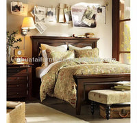 Solid wood antique Wooden King Bed,Hotel Bedroom Furniture Set