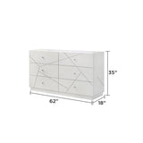 Queen 5-Piece Bedroom Set – Modern Design with Lacquer Finish, Geometric Accents