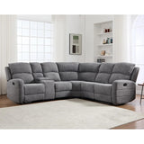 EBELLO Fabric L-Shaped Reclining Large Corner Sofa Sectional Sofa Couch for Living Room