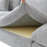 Modular Sectional Sofa for Living Room 160" Cloud Couch Down Filled U Shaped Couch with Ottoman Modern