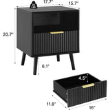 Black Dresser and Nightstand Set for Bedroom, Modern 3 Pieces Bedroom Furniture Set