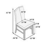 5pc Dining Set Round Table 4x Side Chairs ,Table nailhead Trim Upholstered Cushion Dining Room Furniture