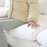 Living Room Modern Cloud Couch Down Filled L-Shaped 3Seater Couch with Ottoman