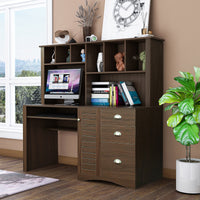 Bookshelf Integrated Desktop Home Student Learning Desk  Computer Room, Living Room