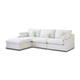 Living Room Modern Cloud Couch Down Filled L-Shaped 3Seater Couch with Ottoman