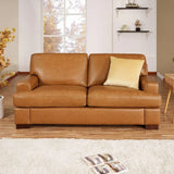 Siggy Genuine Leather Sofa for Living Room, Bedroom - Loveseat, Sofa - Luxurious Comfort