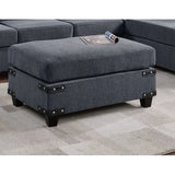 sofa, modern minimalist living room furniture, with footstool