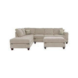 Living room furniture, mushroom chenille split soft cushion linen sofa
