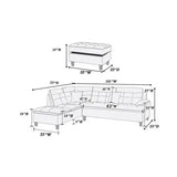 Black sofa, linen sofa lounge chair, footstool with storage function