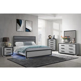 King Bedroom Set – Grey & Black Design