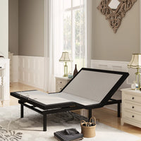 King Size Adjustable Bed Base Frame  with Massage Remote Control for Living Room Bedroom