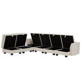 Modern Large U-Shape Modular Sectional Sofa,  with Reversible Chaise for Living Room, Storage Seat