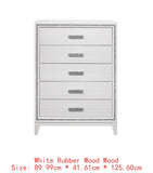 5PC King Bedroom Set - White Modern Design