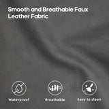 Faux Leather Fabric Modular Sectional Sofa Set with Storage, Armchair Loveseat